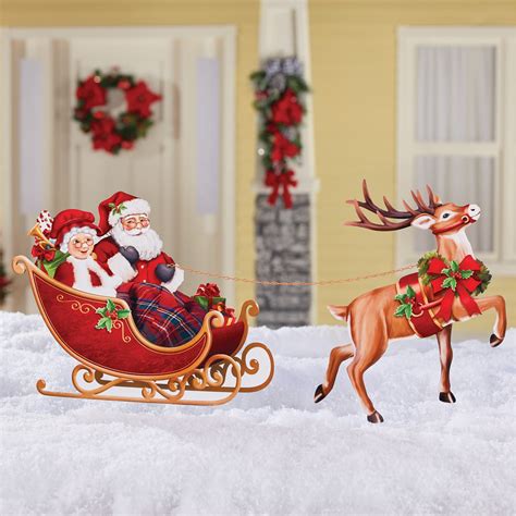 santa and sleigh outdoor decoration